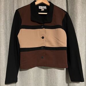 Vintage Sheri Martin Petites Colorblock Jacket / cropped blazer